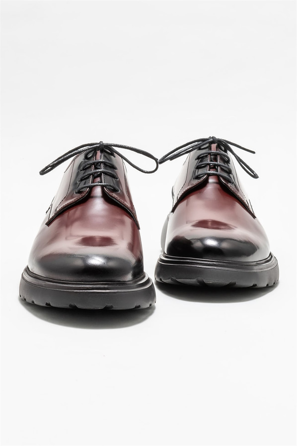 Bordo deri erkek günlük ayakkabı, günlük kullanım için - Elle Shoes