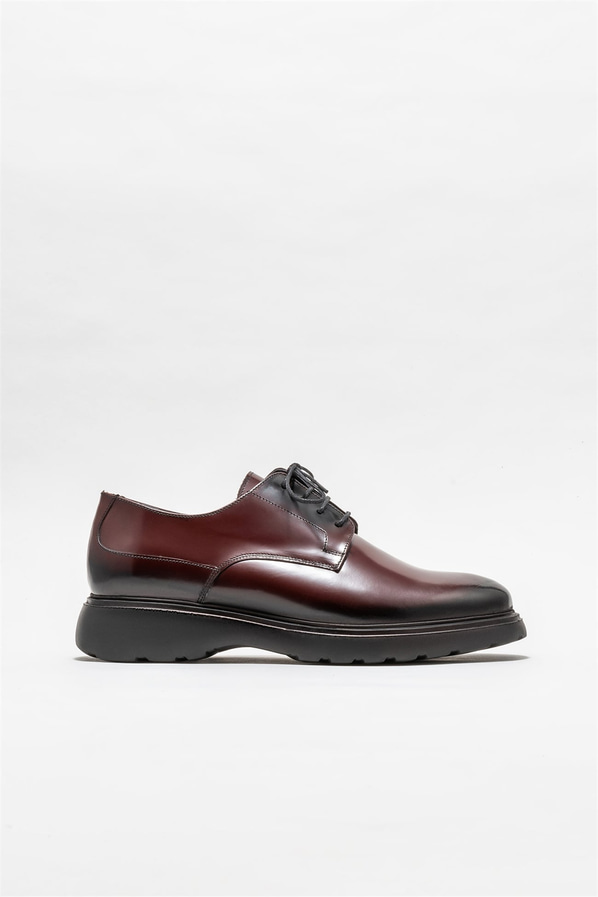 Bordo deri erkek günlük ayakkabı, günlük kullanım için - Elle Shoes