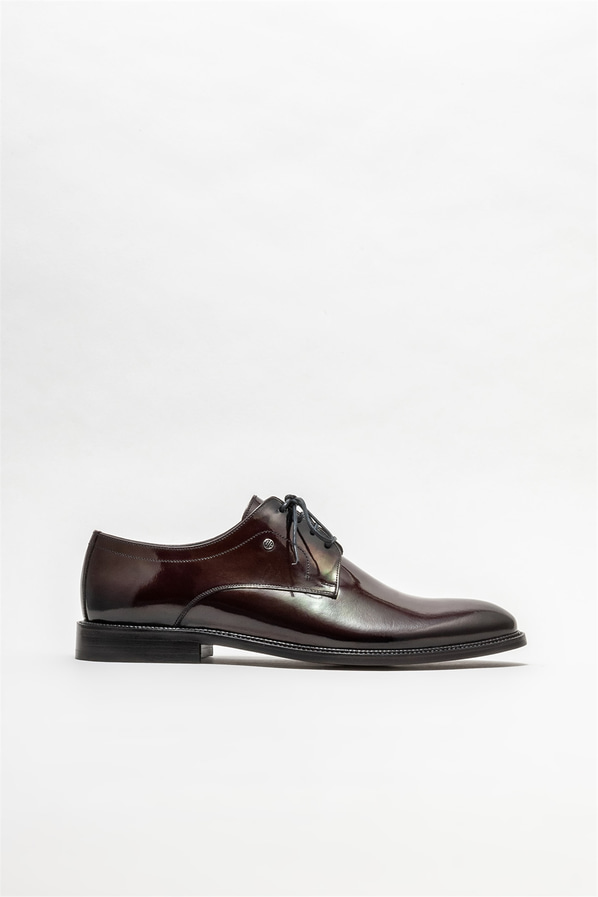 Bordo deri erkek klasik ayakkabı - Elle Shoes