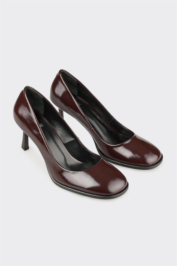 Bordo Deri Kadın Ayakkabı