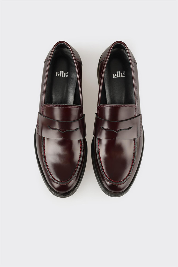 Bordo Deri Kadın Günlük Ayakkabı