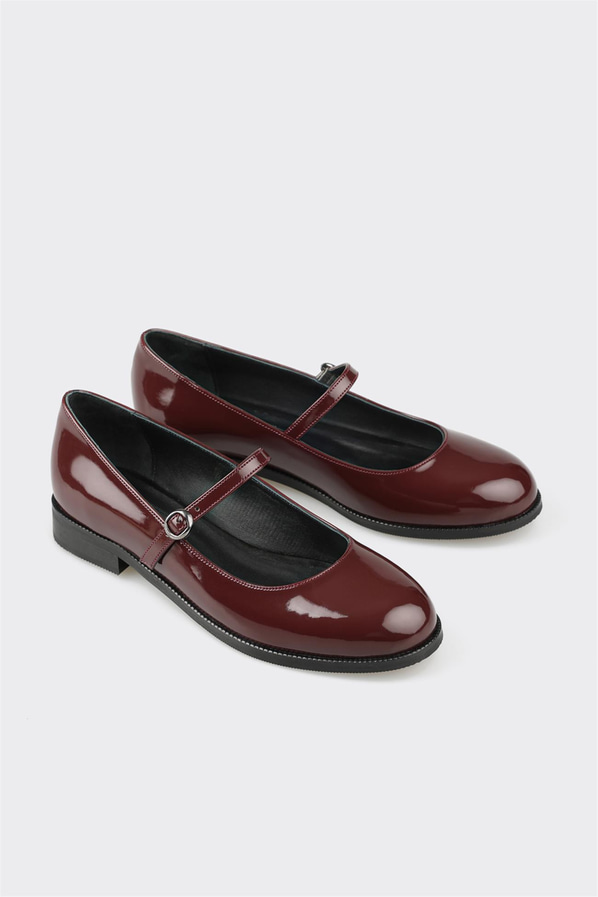 Bordo kadın düz ayakkabı, günlük kullanım için - Elle Shoes