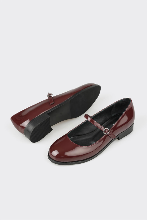 Bordo kadın düz ayakkabı, günlük kullanım için - Elle Shoes