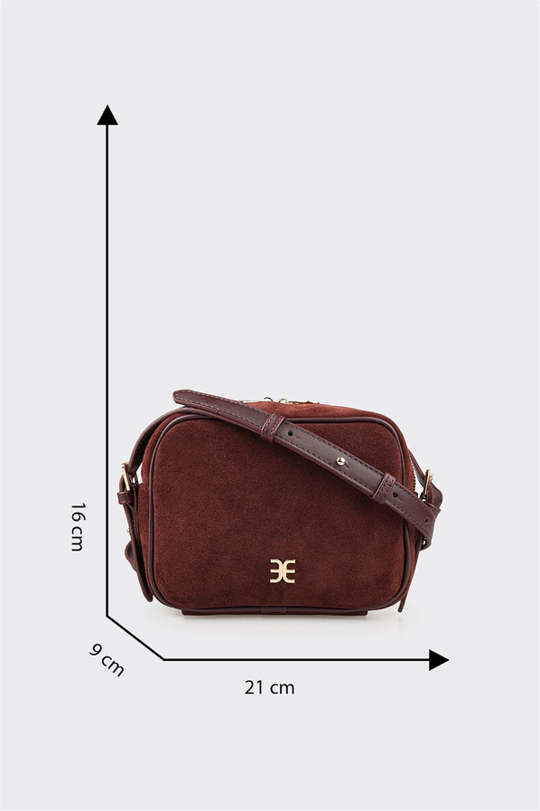 Bordo Kadın Küçük Çapraz Çanta