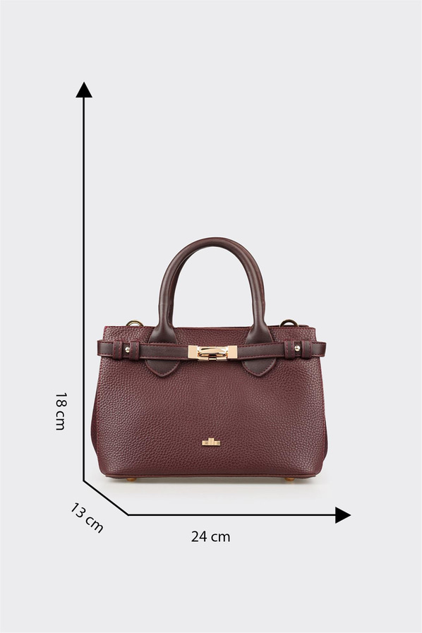 Bordo Kadın Küçük El Çantası