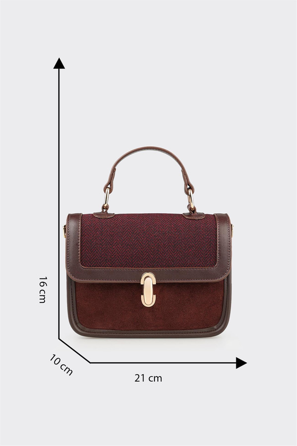Bordo Kadın Küçük El Çantası