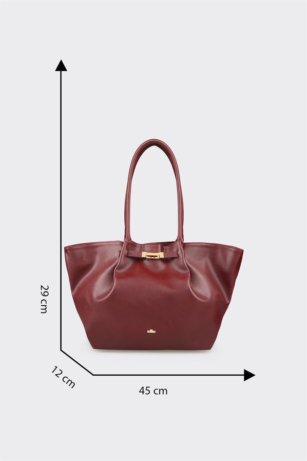 Bordo kadın omuz çantası - Elle Shoes