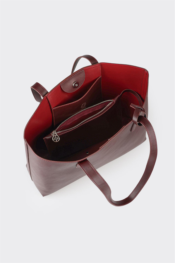 Bordo kadın omuz çantası - Elle Shoes