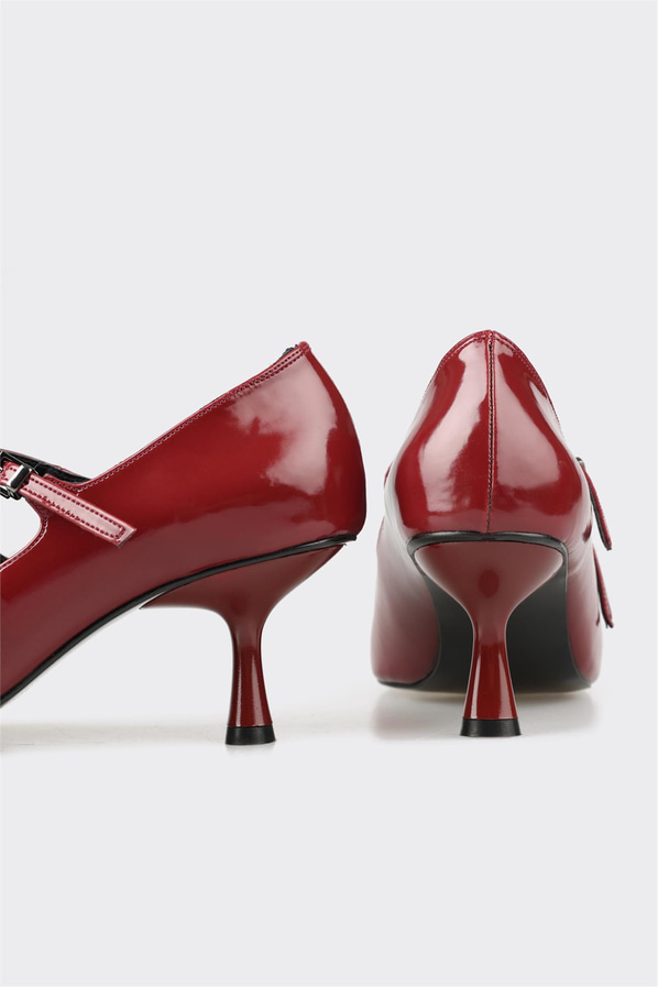 Bordo kadın topuklu ayakkabı - Elle Shoes