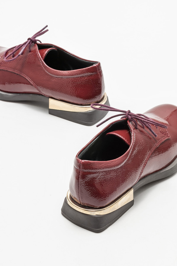Bordo kadın oxford - Elle Shoes