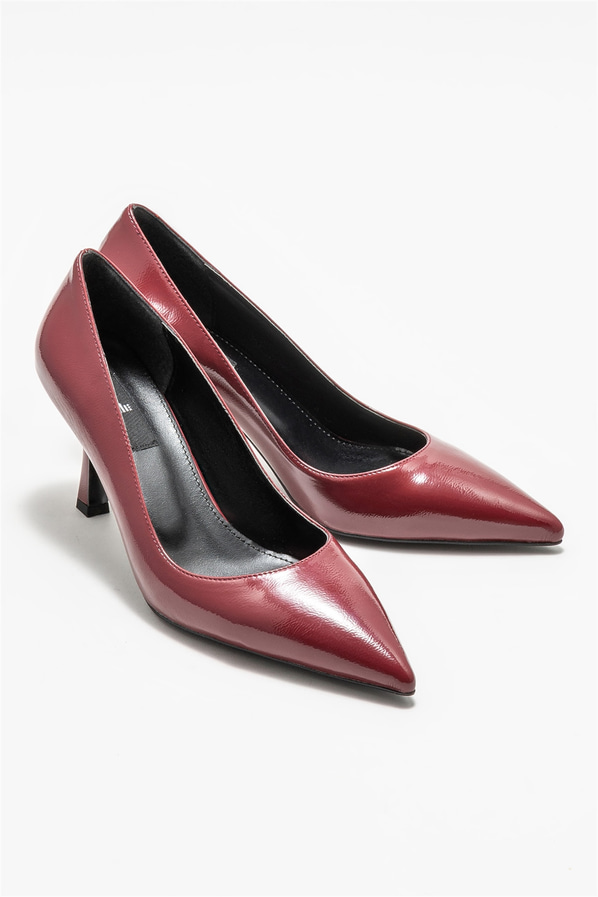Bordo kadın stiletto - Elle Shoes