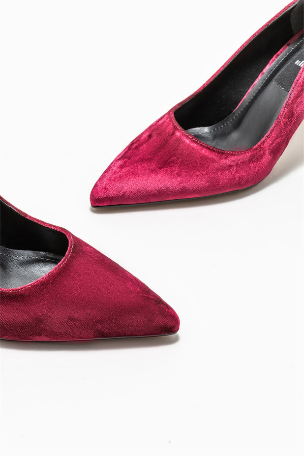 Bordo kadın stiletto - Elle Shoes