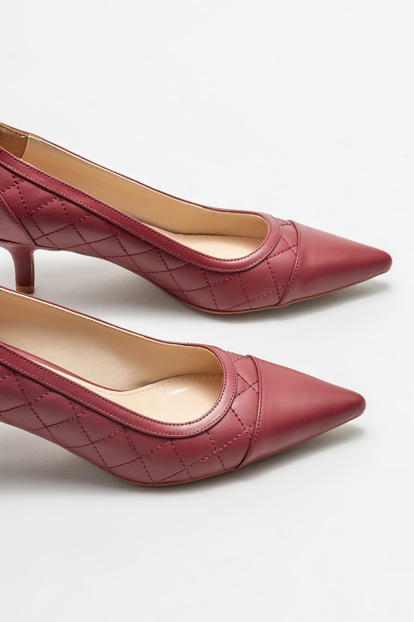 Bordo kadın stiletto - Elle Shoes