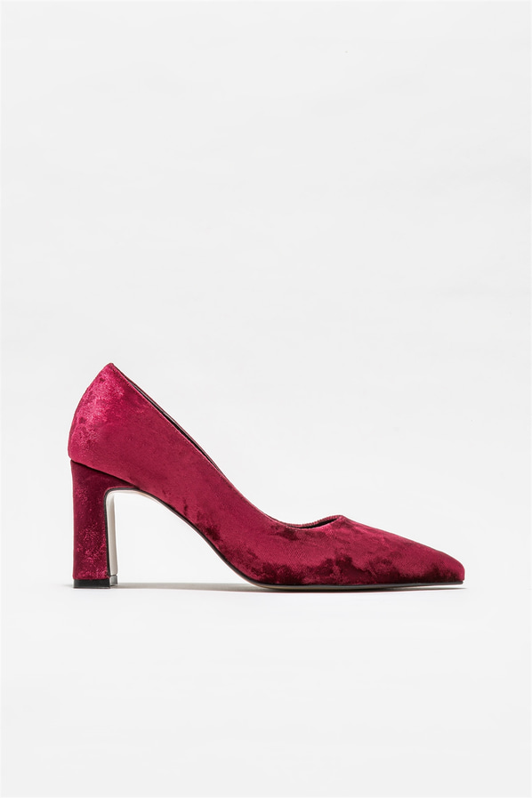 Bordo kadın stiletto - Elle Shoes
