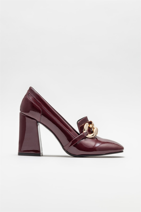 Bordo topuklu kadın ayakkabı - Elle Shoes