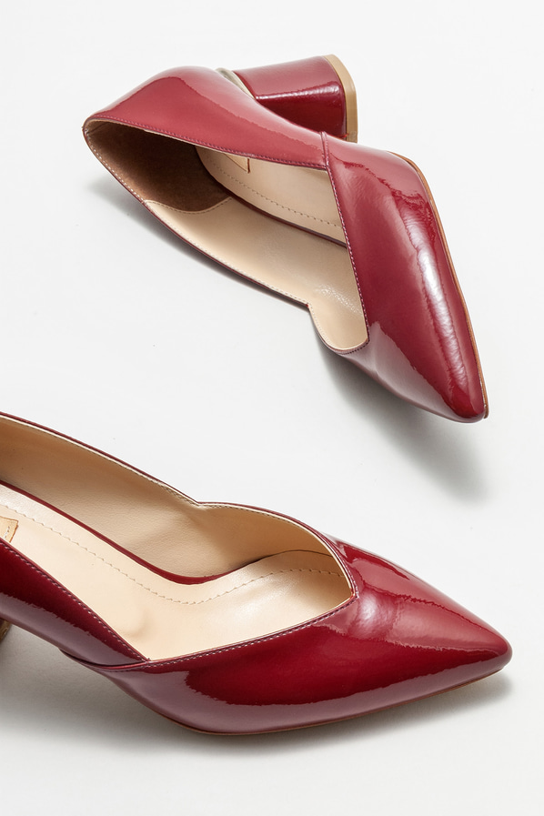 Bordo topuklu kadın ayakkabı - Elle Shoes