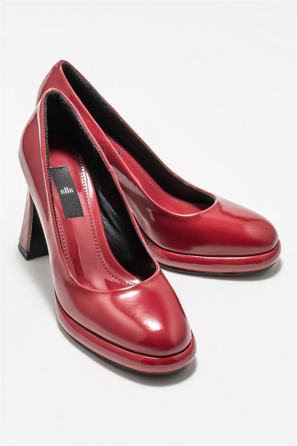 Bordo topuklu kadın ayakkabı - Elle Shoes