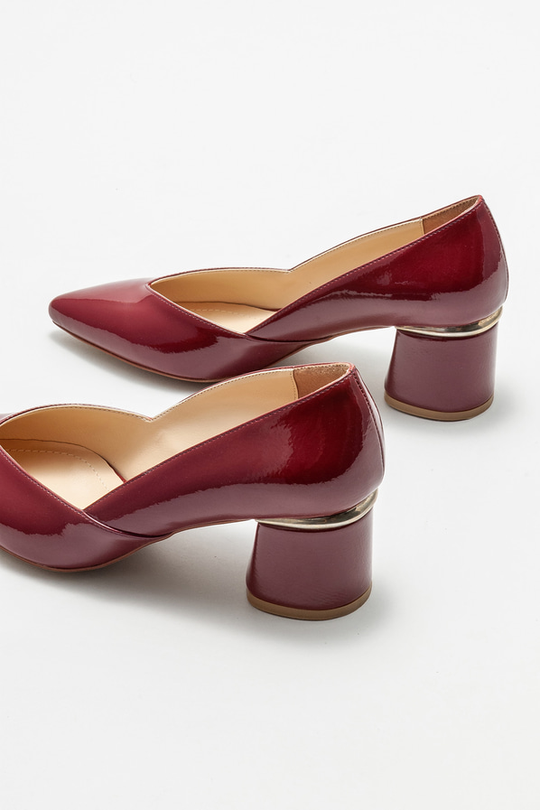 Bordo topuklu kadın ayakkabı - Elle Shoes