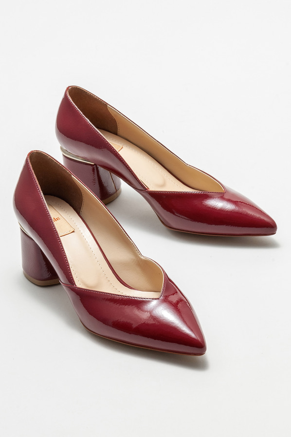 Bordo topuklu kadın ayakkabı - Elle Shoes