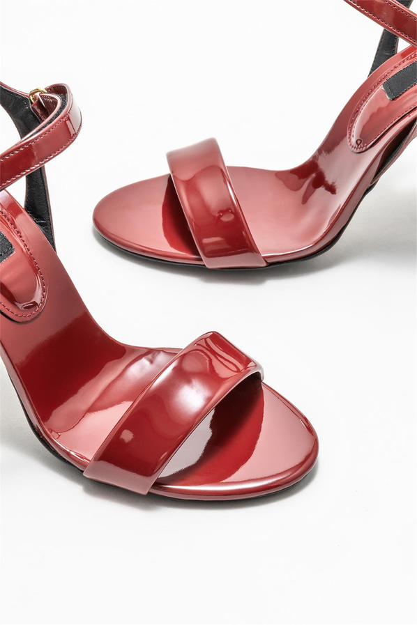 Bordo topuklu kadın sandalet - Elle Shoes