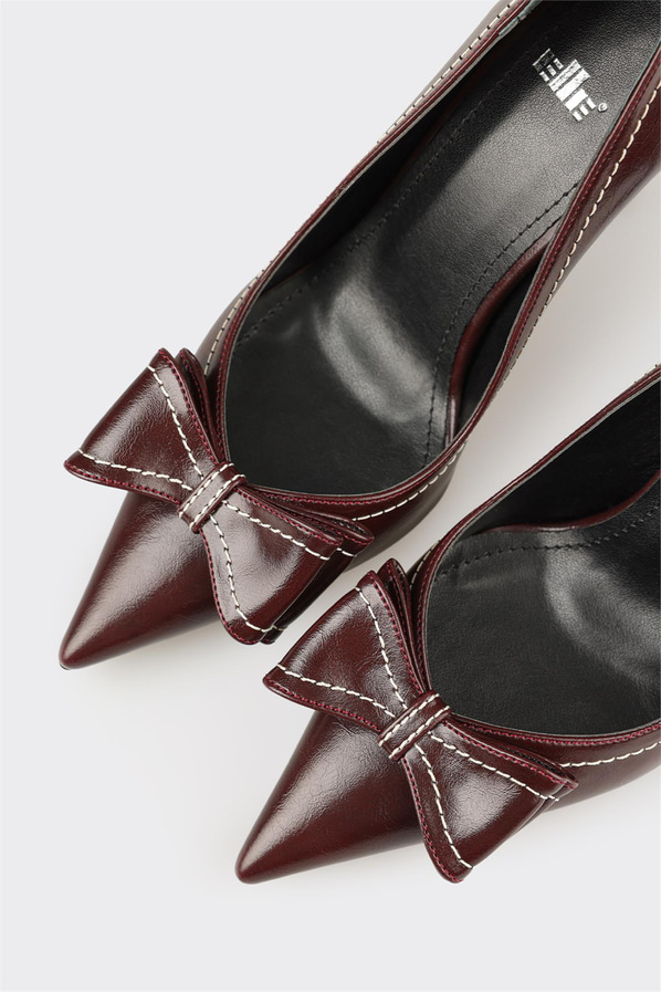 Bordo Kadın Yüksek Topuk Ayakkabı