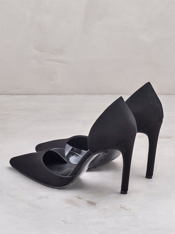 Siyah ince topuklu kadın ayakkabı - Elle Shoes