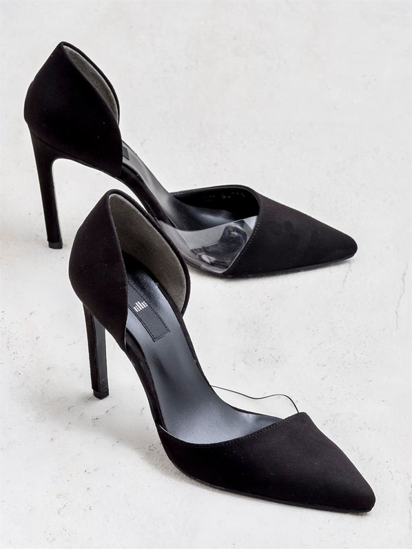 Siyah ince topuklu kadın ayakkabı - Elle Shoes