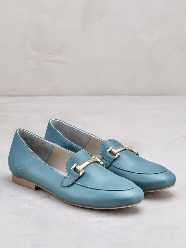 Camee Hakiki Deri Kadın Loafer YESIL