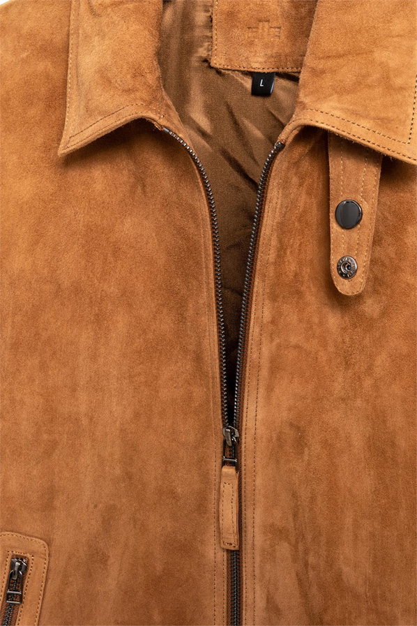 Camel deri erkek ceket - Elle Shoes