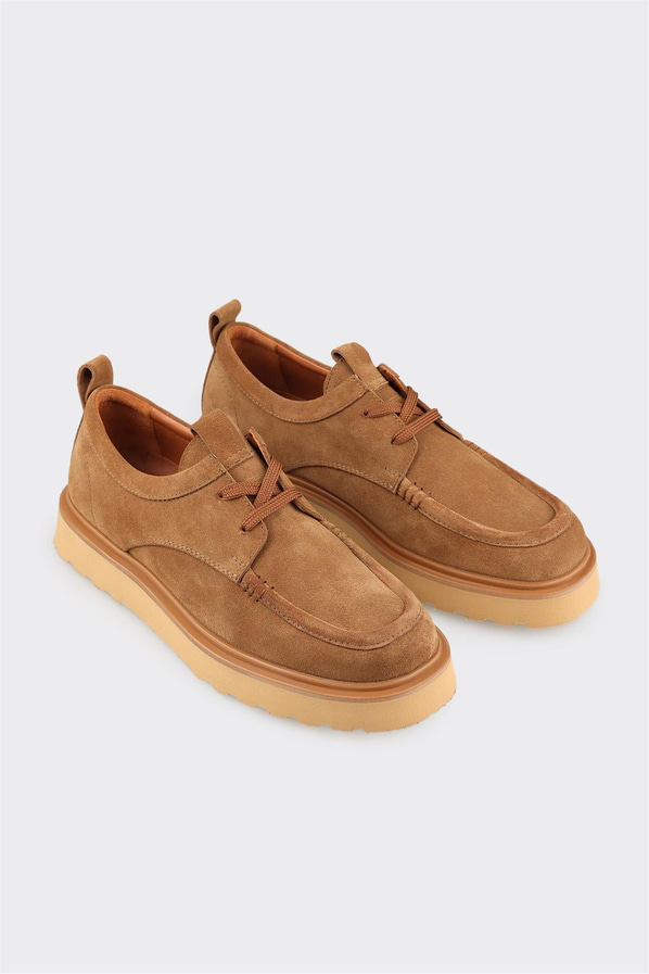 Camel Deri Erkek Günlük Ayakkabı