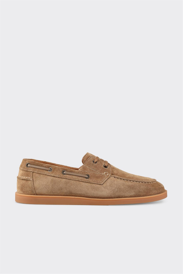 Camel deri erkek günlük ayakkabı, ofis stili için - Elle Shoes