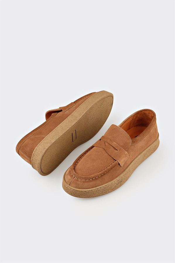 Camel Deri Erkek Günlük Ayakkabı