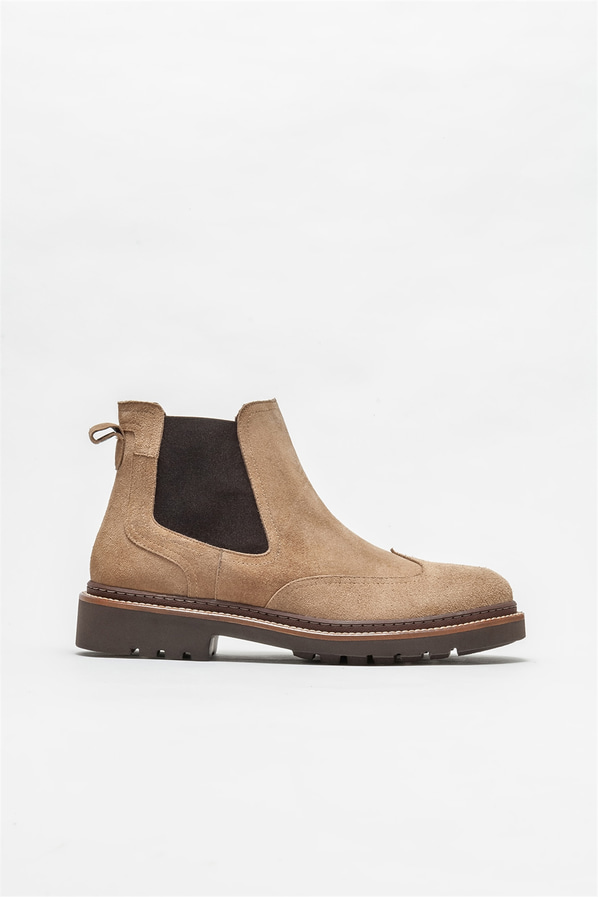 Camel deri erkek günlük bot, günlük kullanım için - Elle Shoes