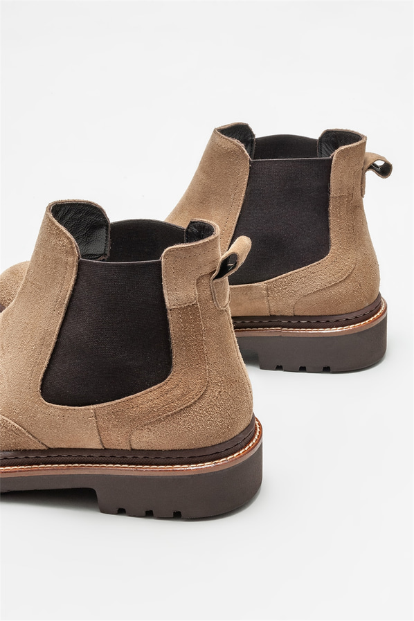 Camel deri erkek günlük bot, günlük kullanım için - Elle Shoes