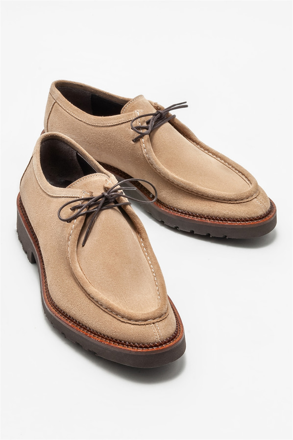 Camel deri erkek klasik ayakkabı - Elle Shoes