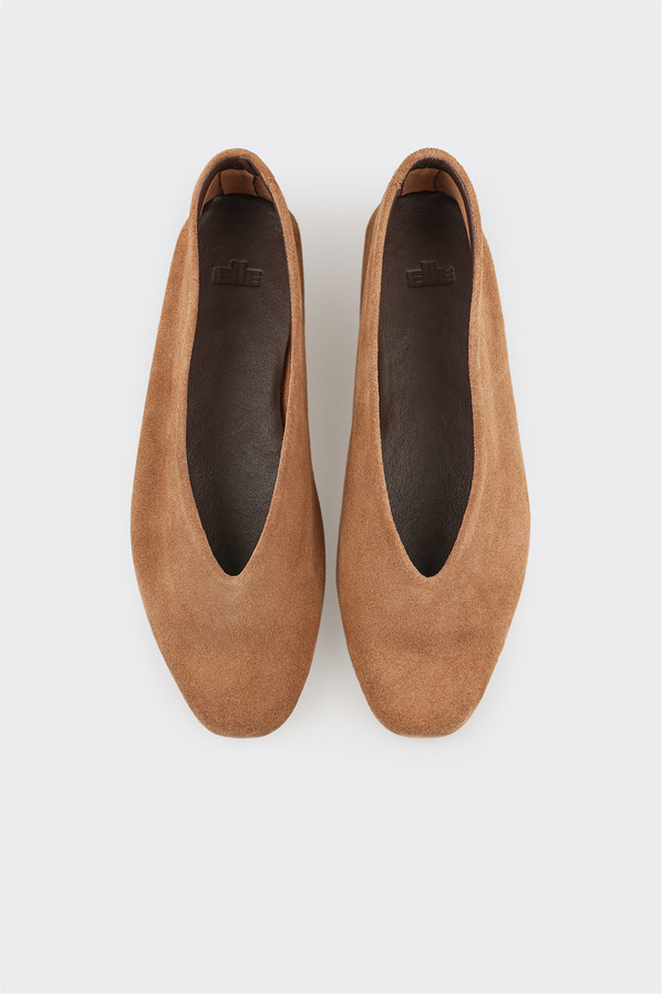 Camel deri kadın babet, günlük kullanım için - Elle Shoes