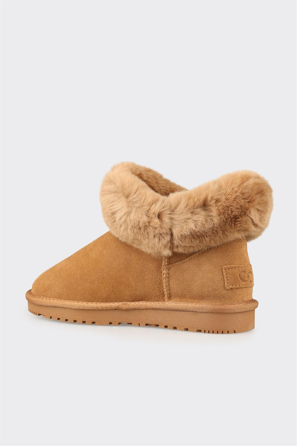 Camel deri kadın bot, günlük kullanım için - Elle Shoes