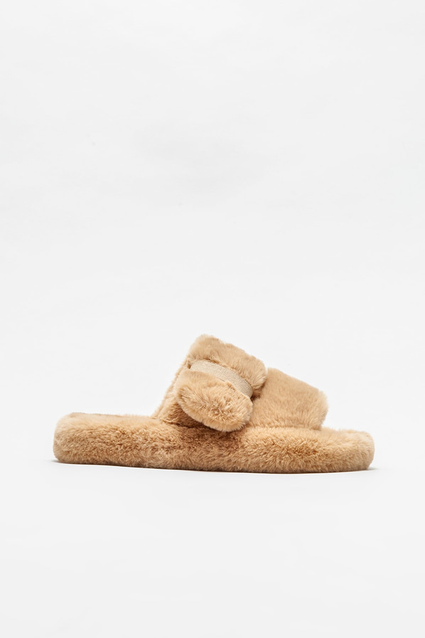 Camel kadın düz terlik - Elle Shoes