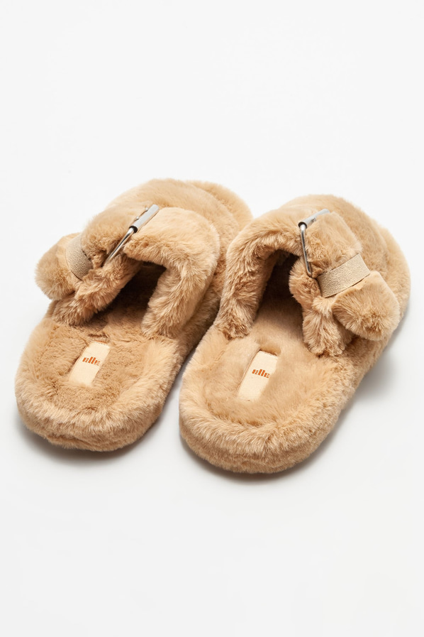 Camel kadın düz terlik - Elle Shoes