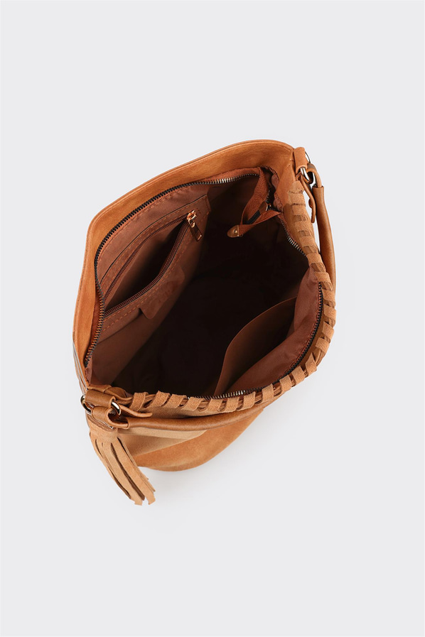 Camel kadın omuz çantası - Elle Shoes