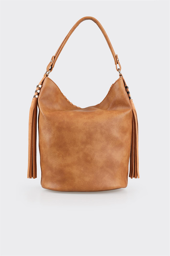 Camel kadın omuz çantası - Elle Shoes