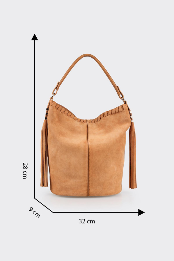 Camel kadın omuz çantası - Elle Shoes
