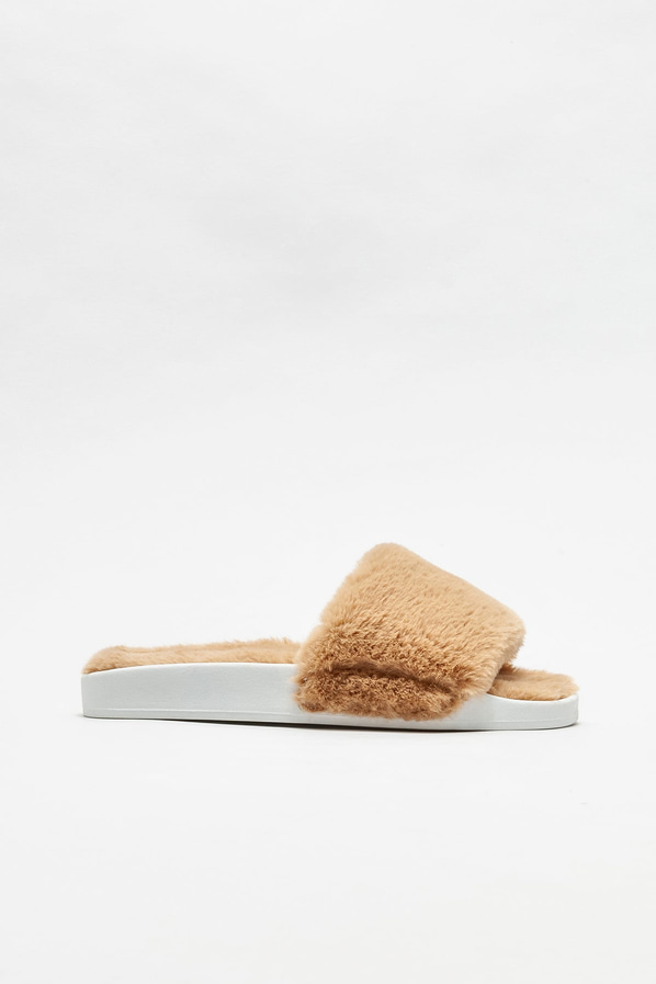 Camel kadın düz terlik - Elle Shoes