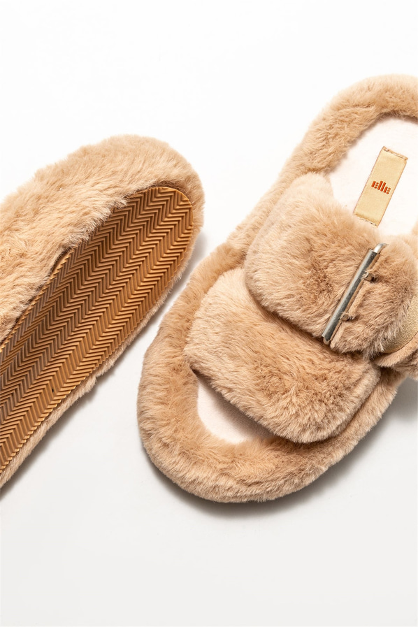 Camel kadın terlik - Elle Shoes