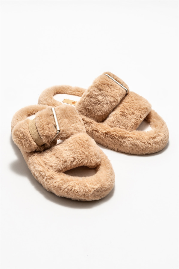 Camel kadın terlik - Elle Shoes