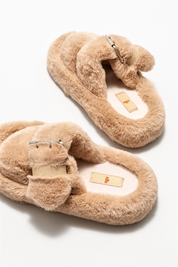 Camel kadın terlik - Elle Shoes