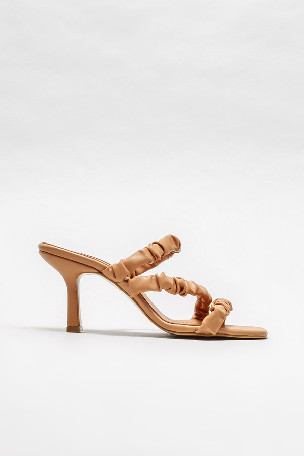 Camel topuklu kadın terlik - Elle Shoes