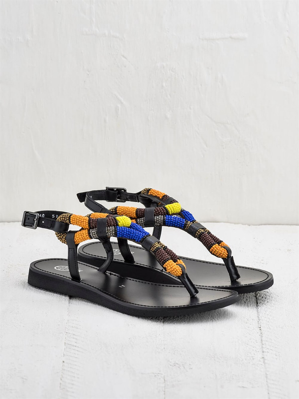 Siyah kadın sandalet - Elle Shoes