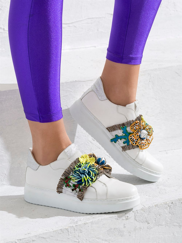 Beyaz kadın ayakkabı - Elle Shoes