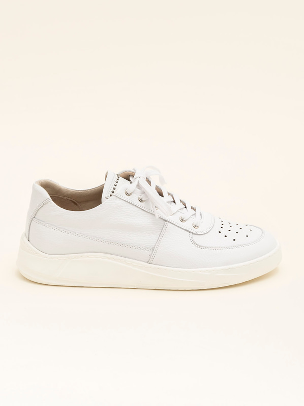 Beyaz deri erkek spor ayakkabı - Elle Shoes